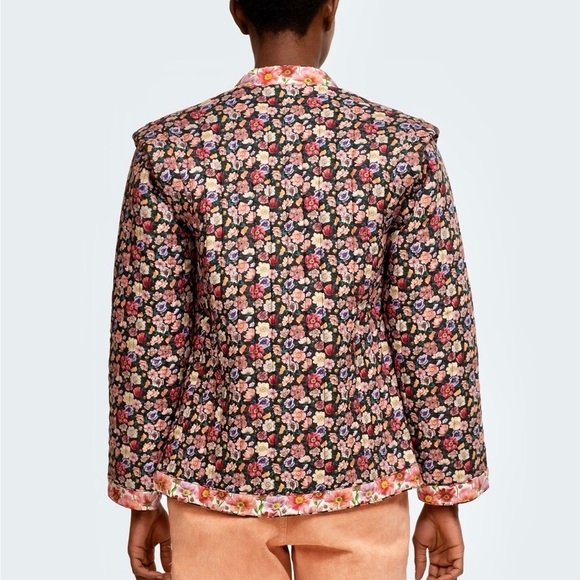 Sea New York Leslie Quilted Floral Cotton Jacket Pink Black Size Small - Picture 14 of 16